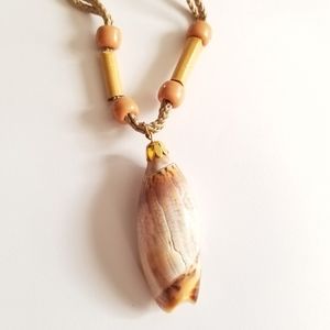 Vintage sea shell necklace real ocean surfer seashell beach mermaid